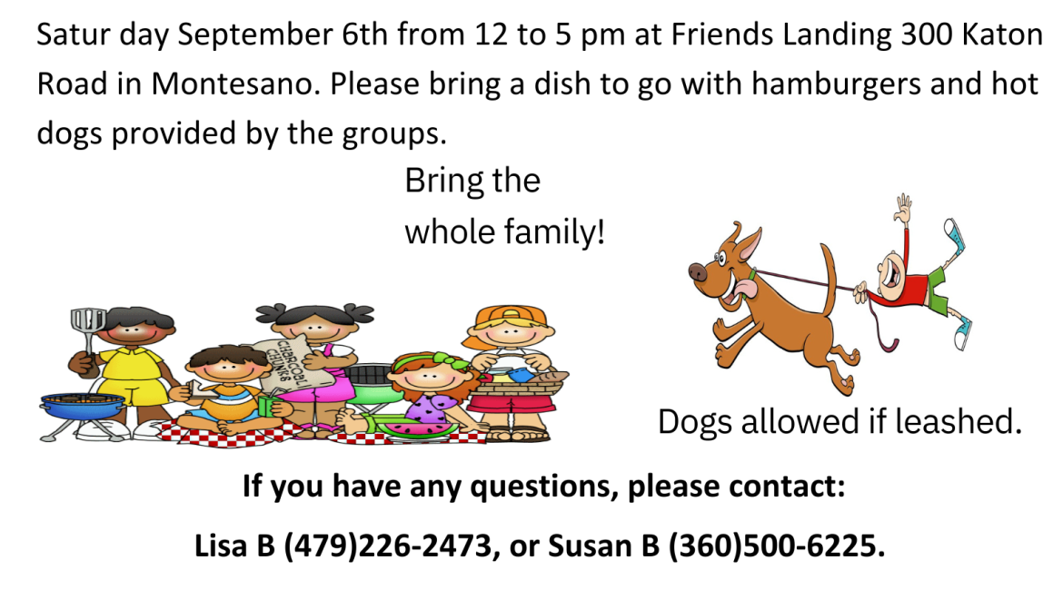 4th Annual Friends of Bill W – Sat Sep 6th in Montesano